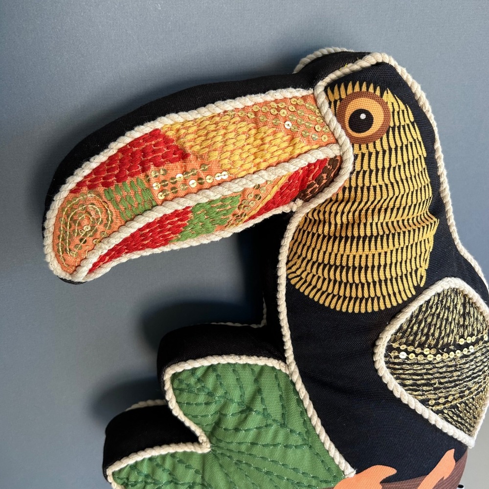 Tommy Bahama Toucan Bird Decorative Throw Pillow Indoor Outdoor Tropical vtg - Picture 2 of 8